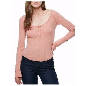Free People Sugar & Spice Henley XS EUC